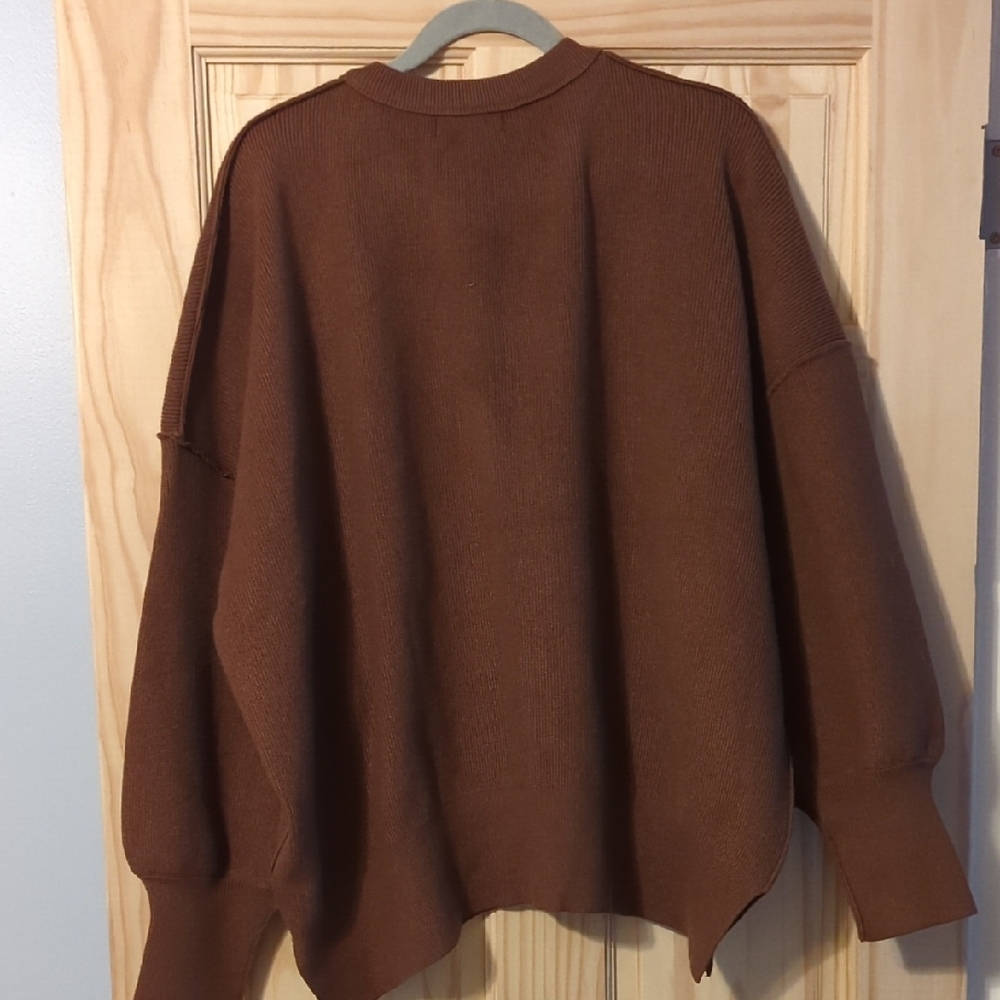 Brown Crew Neck Sweater - Picture 5 of 6